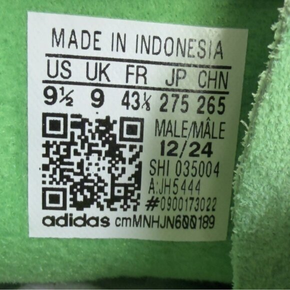 Adidas Handball Spezial Originals Shoes Green Yellow Men's Size 9.5 - Picture 7 of 8